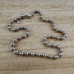 Unisex RVS Ketting met bolletjes -Verkrijgbaar in 4,5mm - 6mm en 8mm