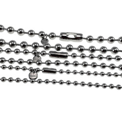 Unisex RVS Ketting met bolletjes -Verkrijgbaar in 4,5mm - 6mm en 8mm