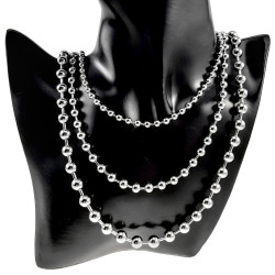 Unisex RVS Ketting met bolletjes -Verkrijgbaar in 4,5mm - 6mm en 8mm