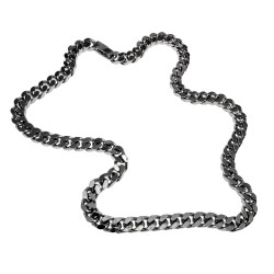 45cm x 6,5mm Gourmet-Ketting Unisex - Gepolijst RVS - Schakelsketting