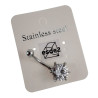 Navelpiercing met 10mm Transparante Zirkonia - Chirurgisch Staal