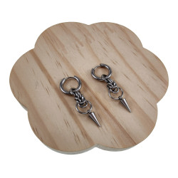 Unisex RVS Oorringen met Afneembare Punt Hanger Handgemaakt door esde2