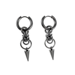 Unisex RVS Oorringen met Afneembare Punt Hanger Handgemaakt door esde2