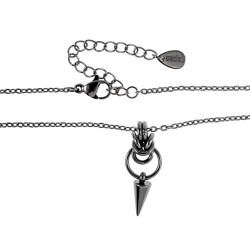 Unisex - RVS Verstelbaar 45cm x 50cm Fijne Ketting met Spike Hanger
