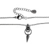 Unisex - RVS Verstelbaar 45cm x 50cm Fijne Ketting met Spike Hanger