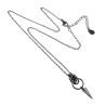 Unisex - RVS Verstelbaar 45cm x 50cm Fijne Ketting met Spike Hanger