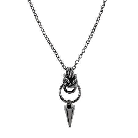 Unisex - RVS Verstelbaar 45cm x 50cm Fijne Ketting met Spike Hanger