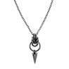 Unisex - RVS Verstelbaar 45cm x 50cm Fijne Ketting met Spike Hanger