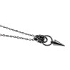 Unisex - RVS Verstelbaar 45cm x 50cm Fijne Ketting met Spike Hanger