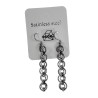 RVS Haakoorbellen met Dubbelketting-Effect - Handgemaakt door esde2