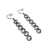RVS Haakoorbellen met Dubbelketting-Effect - Handgemaakt door esde2