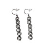 RVS Haakoorbellen met Dubbelketting-Effect - Handgemaakt door esde2