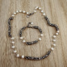 RVS Byzantijnse Armband met Zoetwaterparels - Verstelbaar 15-19cm