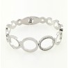 Roestvrijstalen Slavenarmband met Zirkonia Steentjes