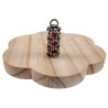Dames RVS Jasseron-Ketting + Buis Hanger met Orange Kristallen