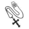 RVS Jasseron-Ketting + Massieve Kruis Hanger met Heraldische Lelies