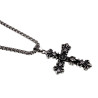 RVS Jasseron-Ketting + Massieve Kruis Hanger met Heraldische Lelies