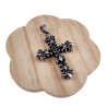 RVS Jasseron-Ketting + Massieve Kruis Hanger met Heraldische Lelies