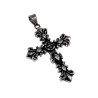 RVS Jasseron-Ketting + Massieve Kruis Hanger met Heraldische Lelies