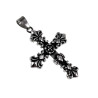 RVS Jasseron-Ketting + Massieve Kruis Hanger met Heraldische Lelies