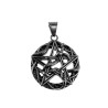 Ster Hanger Heren - Staal 316L - Grote Pentagram Ster met Slang