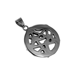 Ster Hanger Heren - Staal 316L - Grote Pentagram Ster met Slang