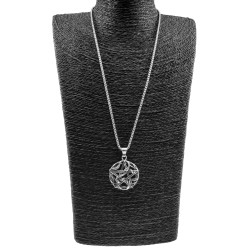 Ster Hanger Heren - Staal 316L - Grote Pentagram Ster met Slang