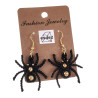 Verguld RVS Haakoorbellen - Micro Macramé Spinnen Oorbellen Halloween