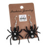 Gepolijst RVS Haakoorbellen - Micro Macramé Spinnen Oorbellen Halloween