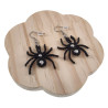 Gepolijst RVS Haakoorbellen - Micro Macramé Spinnen Oorbellen Halloween