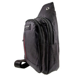 Crossbodytas Unisex - Zwarte Oxford-stof - Schoudertas met 4 Vakken