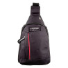 Crossbodytas Unisex - Zwarte Oxford-stof - Schoudertas met 4 Vakken