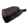 Crossbodytas Unisex - Zwarte Oxford-stof - Schoudertas met 4 Vakken