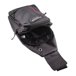 Crossbodytas Unisex - Zwarte Oxford-stof - Schoudertas met 4 Vakken