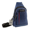 Crossbodytas Unisex - Blauwe Oxford-stof - Schoudertas met 4 Vakken