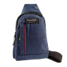 Crossbodytas Unisex - Blauwe Oxford-stof - Schoudertas met 4 Vakken