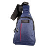 Crossbodytas Unisex - Blauwe Oxford-stof - Schoudertas met 4 Vakken