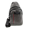 Crossbodytas Unisex - Grijze Oxford-stof - Schoudertas met 4 Vakken