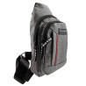 Crossbodytas Unisex - Grijze Oxford-stof - Schoudertas met 4 Vakken