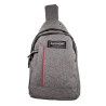 Crossbodytas Unisex - Grijze Oxford-stof - Schoudertas met 4 Vakken
