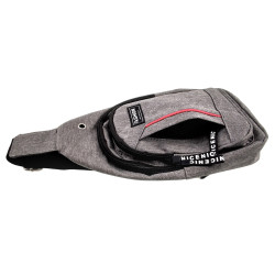 Crossbodytas Unisex - Grijze Oxford-stof - Schoudertas met 4 Vakken