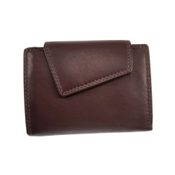 Verticale Portemonnee van Bruine Rundleer met muntvak en kaarthouders