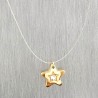 Transparante Ketting met RVS Ster Hanger