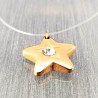 Transparante Ketting met RVS Ster Hanger