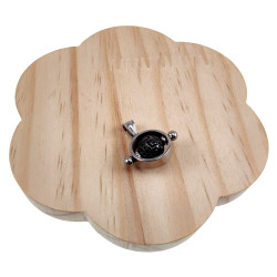 Jasseron-Ketting + Opengewerkte Hanger met  Antraciet Griekse Kraal