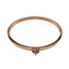 Dames - Roségoud RVS - Bangle Armband met Hartvormige Zirkonia