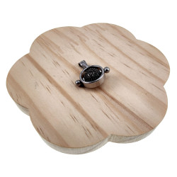 RVS Opengewerkte Hanger met Antracietzwarte Draaibare Messing Kraal