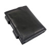 Heren - Zwarte Leren Herenportemonnee met Veel Vakken - Verticaal