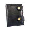 Heren - Zwarte Leren Herenportemonnee met Veel Vakken - Verticaal