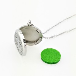 Aromatherapie Etherische Olie Diffuser Ketting met Medaillon Boom des Levens